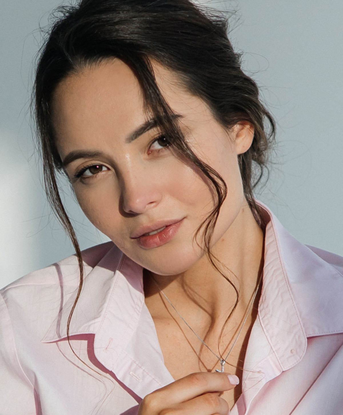 Close-up of a woman showcasing natural beauty.